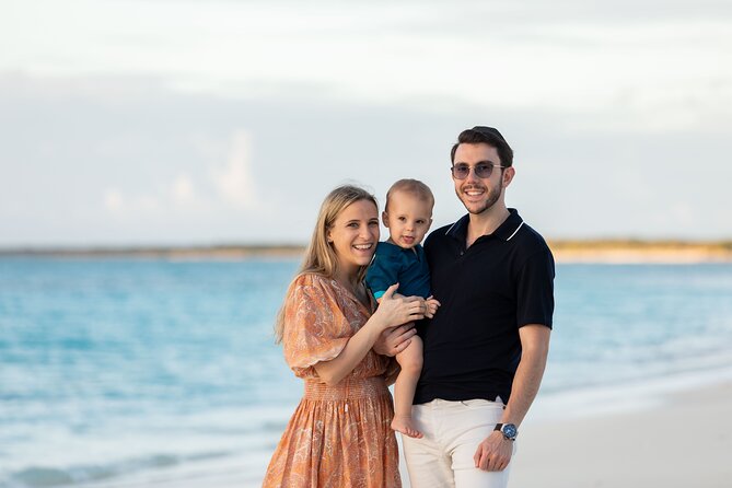 1 Hour Private Professional Portraits in Grace Bay Beach - Price and group size: $450 per group up to 4, plus $50 each extra