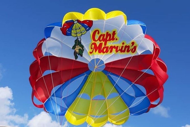 Capt Marvin Watersports / Parasail - Private Tour - 500 feet above Grace Bay, what the view actually feels like