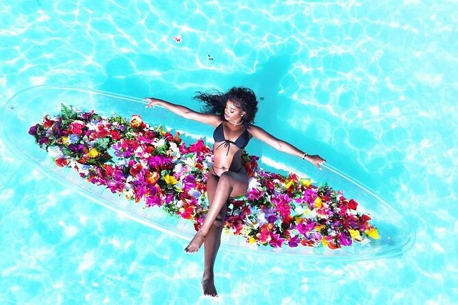 Clear Kayak Photoshoot in Turks and Caicos Islands Providenciales - Why a clear kayak photo shoot works so well on Providenciales