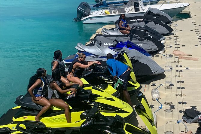 Jet Skiing around La famille ship and smaller pristine cays - Iguana Island, Half Moon Bay, and the best beach breaks