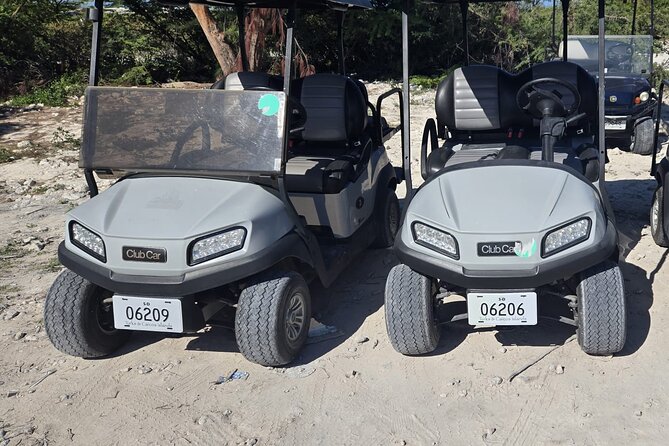 R & B Golf Cart and Car Rental - Choosing between golf carts and cars on Grand Turk